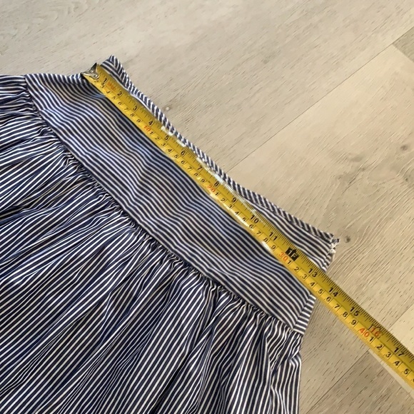 Gap striped Navy Blue white midi cotton size 0 summer beach fit and flare casual - Picture 3 of 9